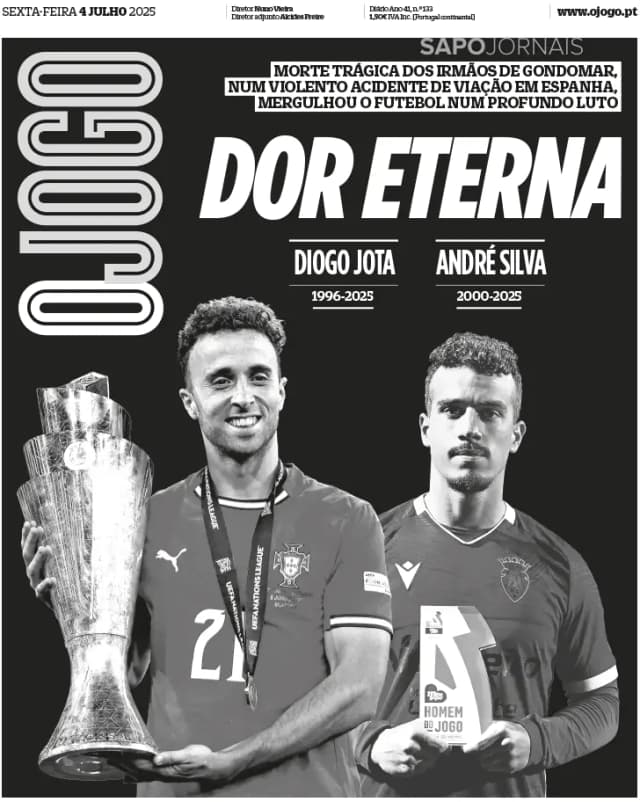 Capa jornal O Jogo 2025-07-04