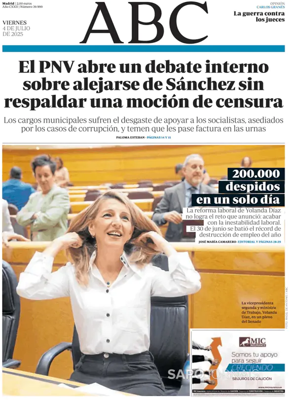 Capa jornal ABC 2025-07-04
