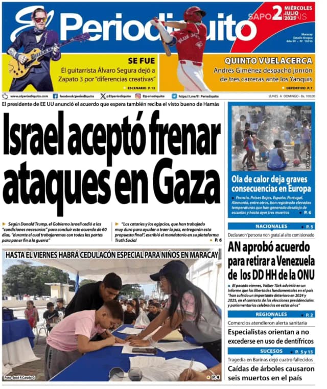 Capa jornal El Periodiquito 2025-07-02