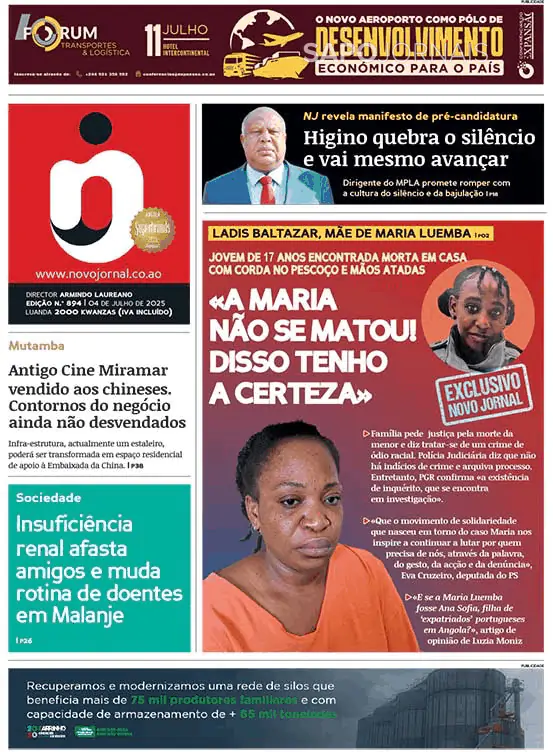 Capa jornal Novo Jornal 2025-07-04