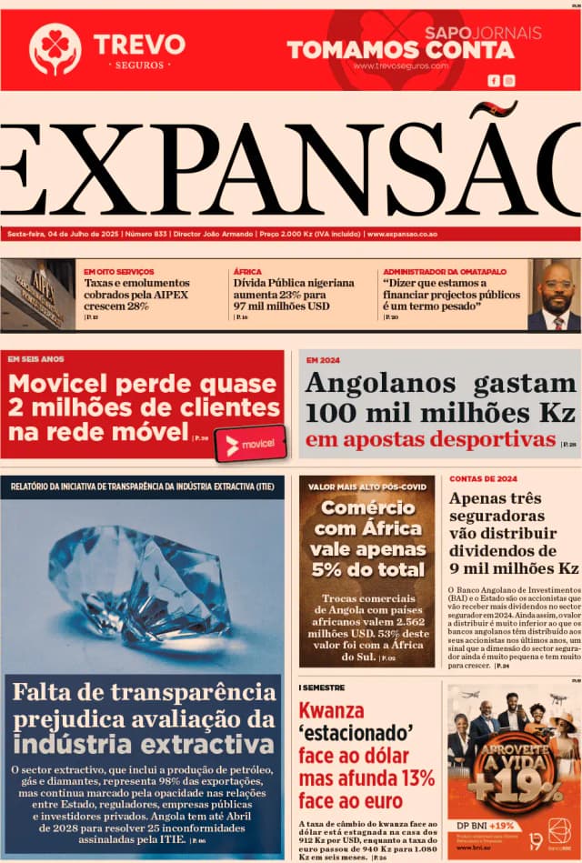 Capa jornal Expansão 2025-07-04