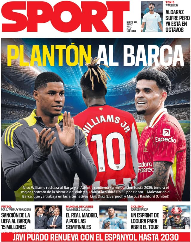 Capa jornal Sport 2025-07-05