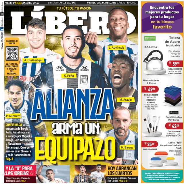 Capa jornal Líbero 2025-07-04