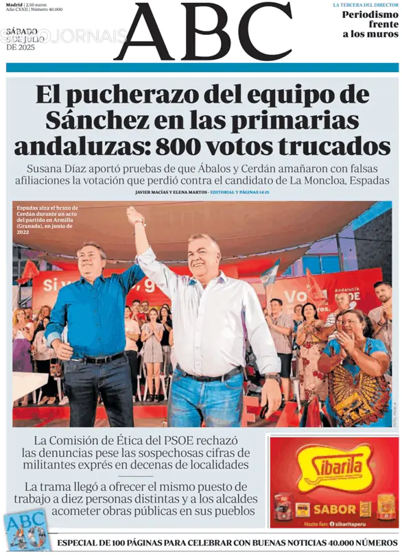 Capa jornal ABC 2025-07-05