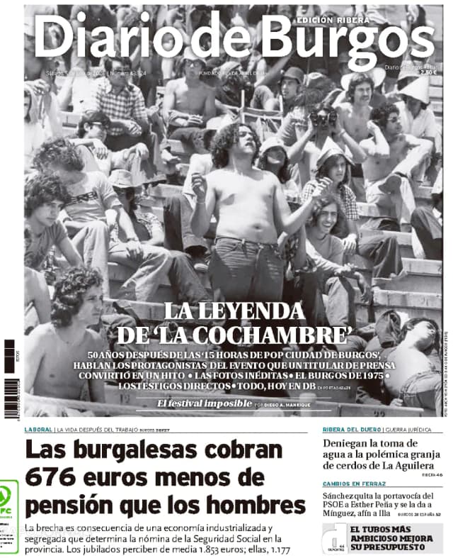 Capa jornal Diario de Burgos 2025-07-05
