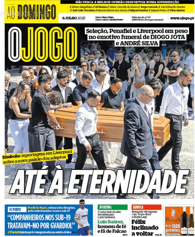 Capa jornal O Jogo 2025-07-06