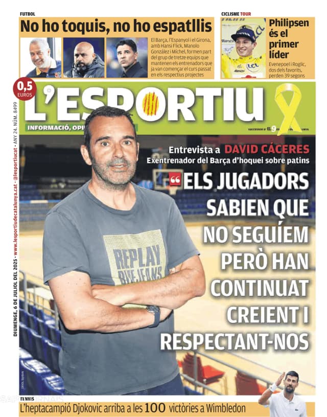 Capa jornal L'esportiu 2025-07-06