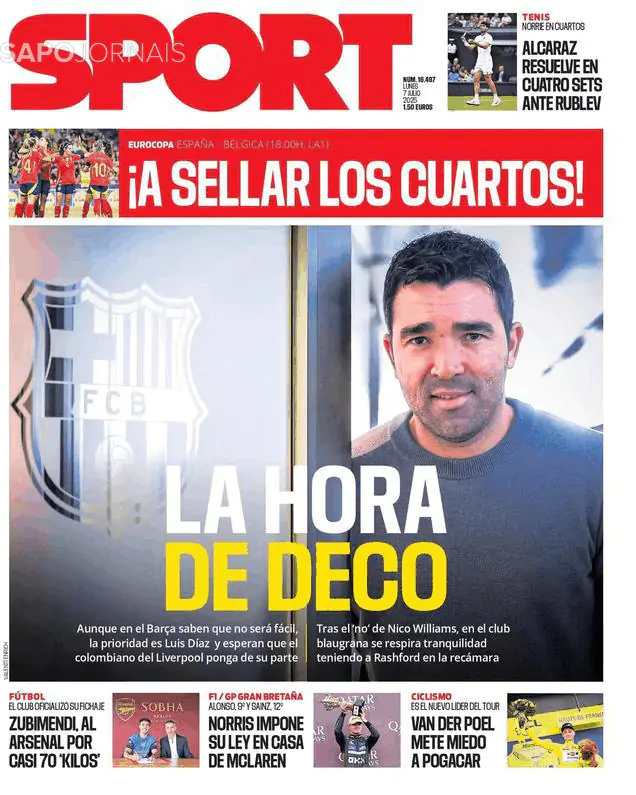 Capa jornal Sport 2025-07-07