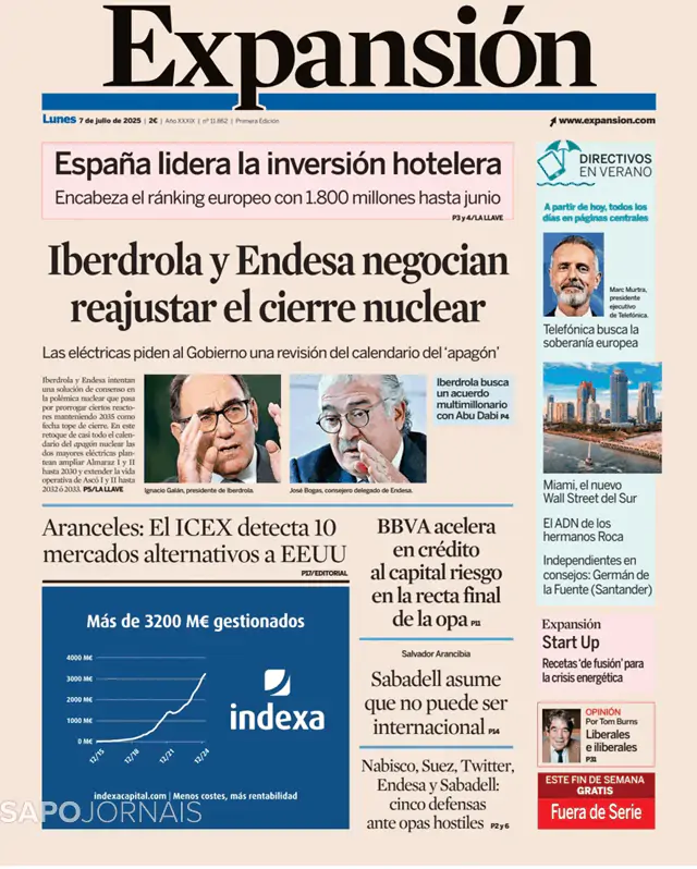 Capa jornal Expansión 2025-07-07