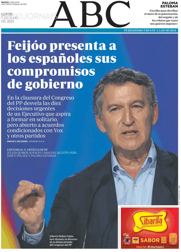 Capa jornal ABC 2025-07-07
