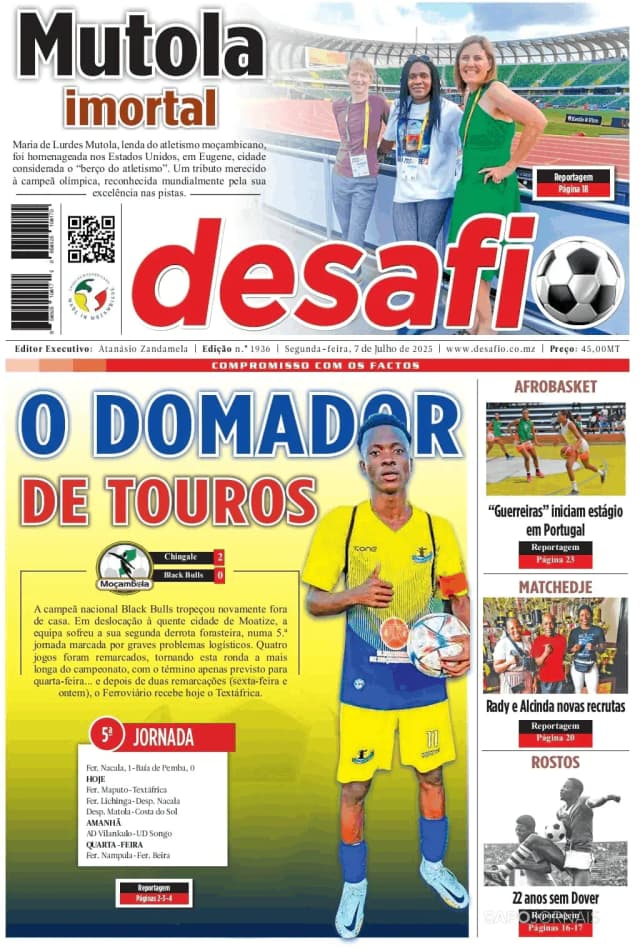 Capa jornal Desafio 2025-07-07
