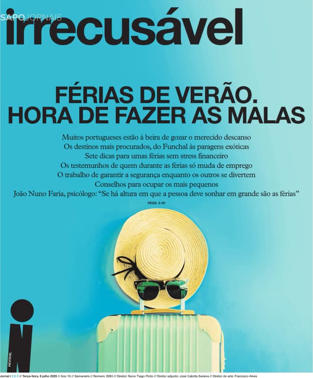 Capa jornal Jornal i 2025-07-08