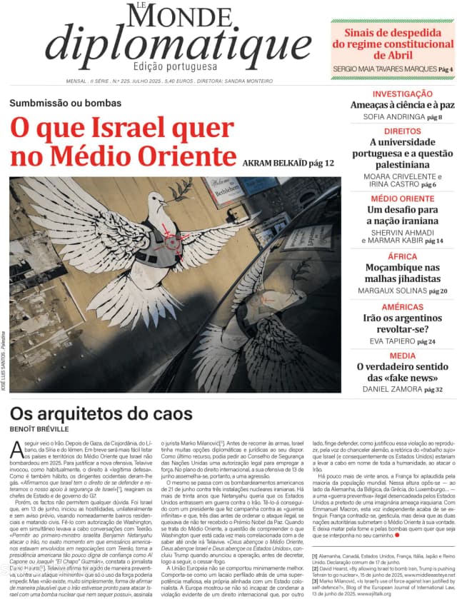 Capa jornal Le Monde Diplomatique 2025-07-01