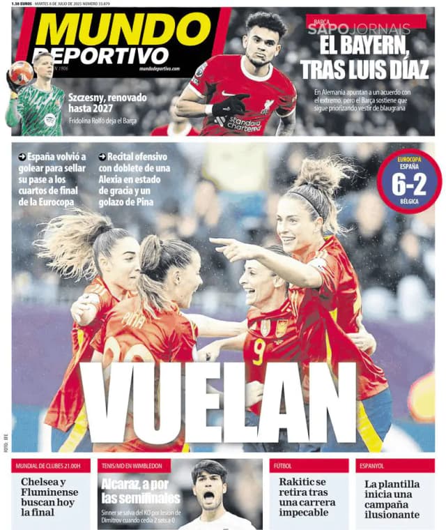 Capa jornal Mundo Deportivo (Madrid) 2025-07-08
