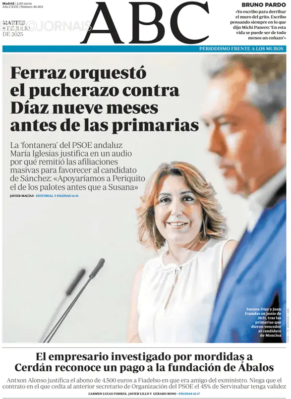 Capa jornal ABC 2025-07-08