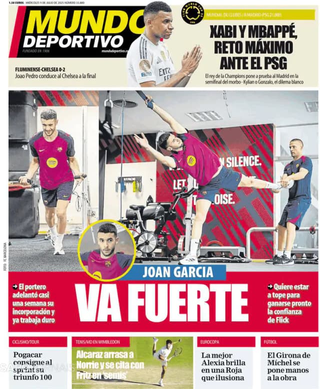 Capa jornal Mundo Deportivo (Madrid) 2025-07-09