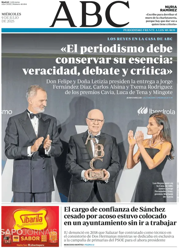 Capa jornal ABC 2025-07-09