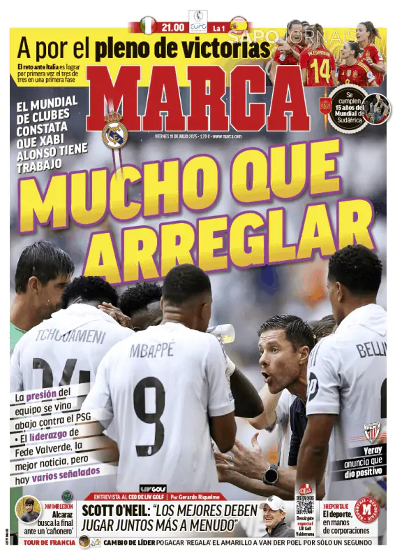Capa jornal Marca 2025-07-11