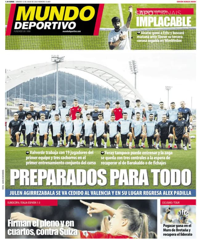 Capa jornal Mundo Deportivo (Bizkaia-Araba) 2025-07-12