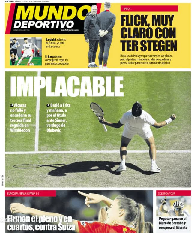Capa jornal Mundo Deportivo (Madrid) 2025-07-12