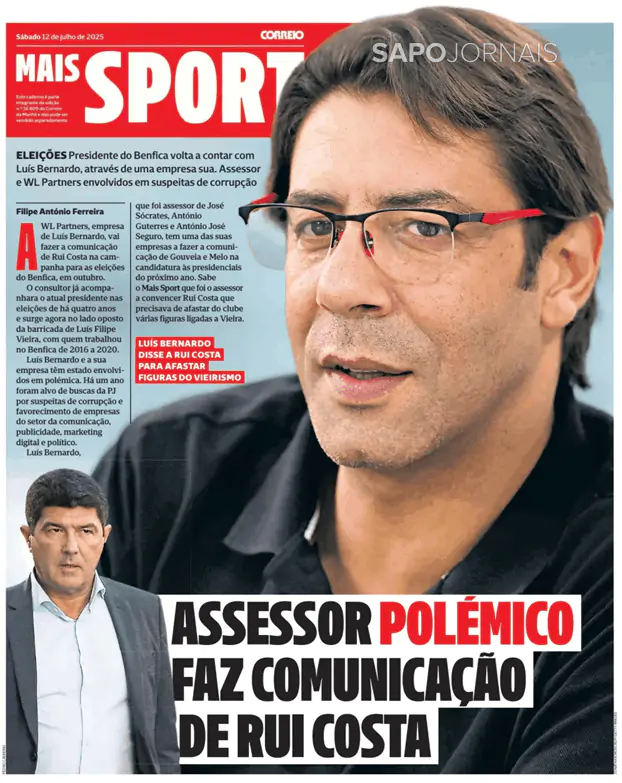 Capa jornal Mais Sport-CM 2025-07-12
