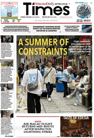 Capa jornal Macau Daily Times 2025-07-11