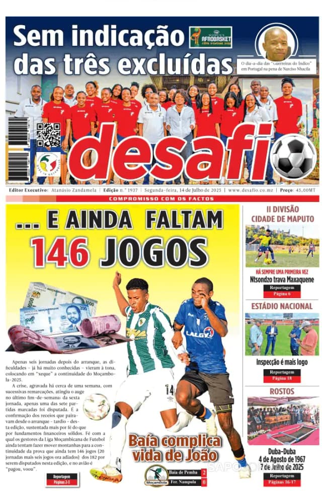 Capa jornal Desafio 2025-07-14