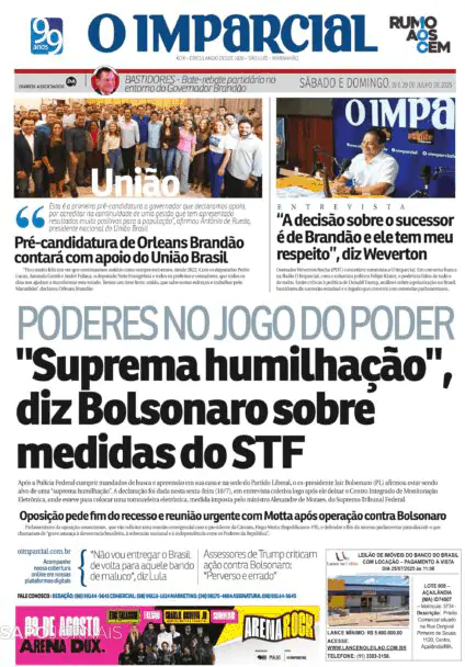 Capa jornal O Imparcial 2025-07-19