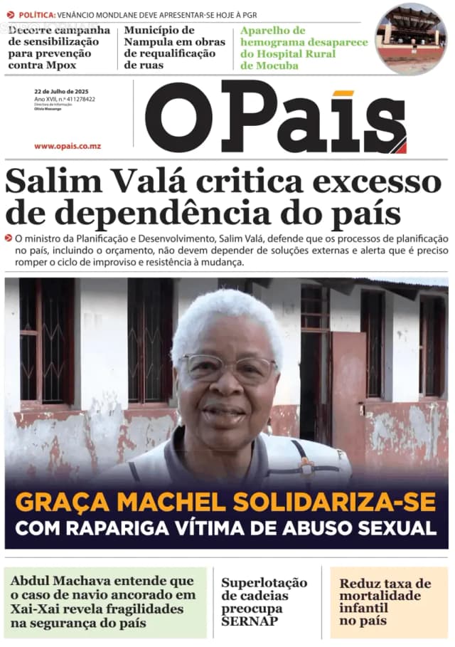Capa jornal O País 2025-07-22