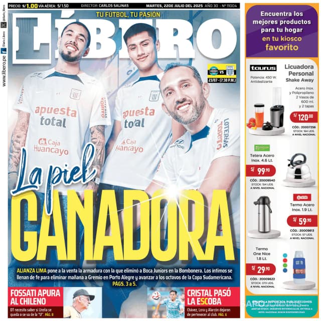 Capa jornal Líbero 2025-07-22