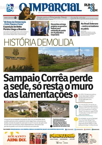 Capa jornal O Imparcial 2025-07-24