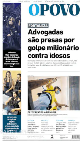 Capa jornal O Povo 2025-07-23