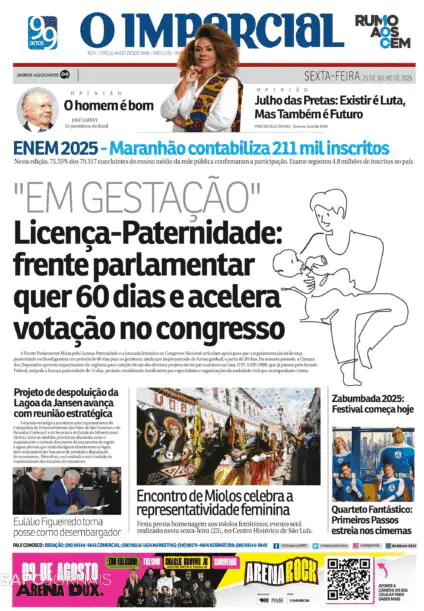 Capa jornal O Imparcial 2025-07-25