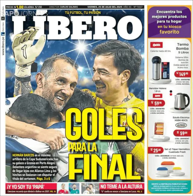 Capa jornal Líbero 2025-07-25