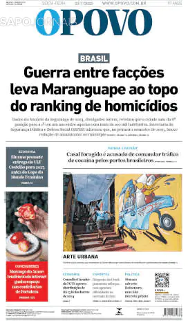 Capa jornal O Povo 2025-07-25