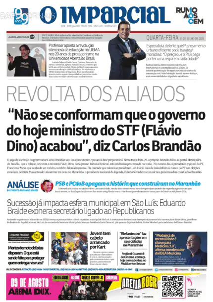 Capa jornal O Imparcial 2025-07-30
