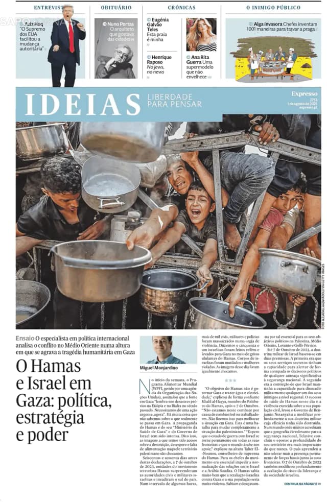 Capa jornal Ideias/ Expresso 2025-08-01