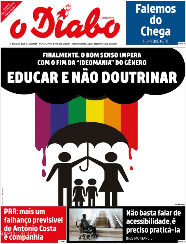Capa jornal O Diabo 2025-08-01