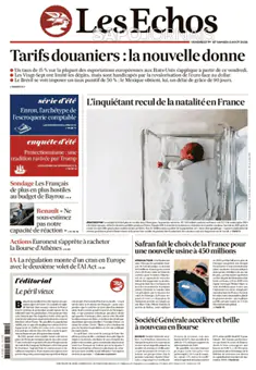 Capa jornal Les Echos 2025-08-01