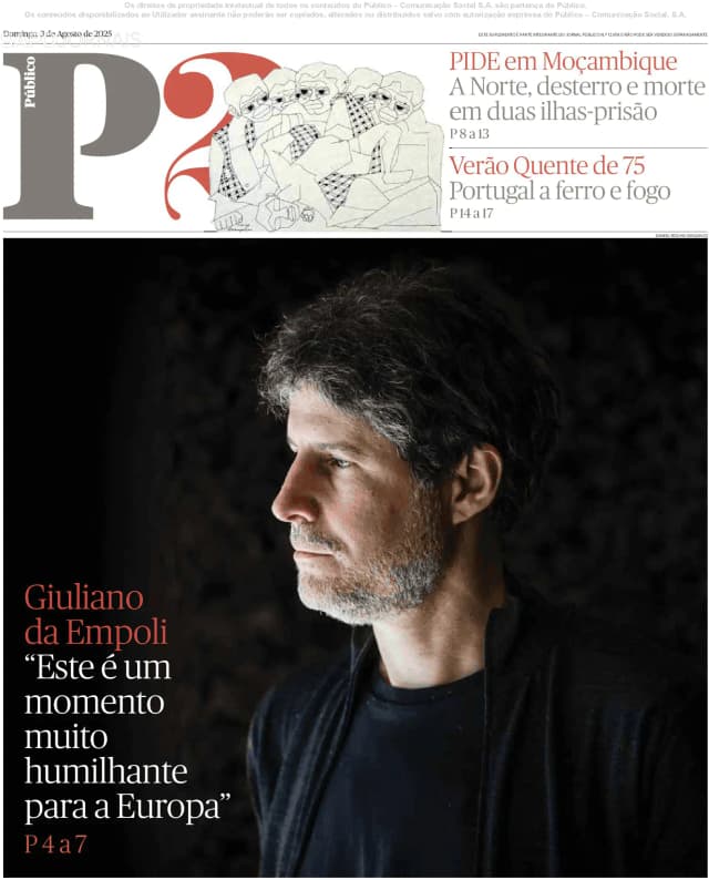 Capa jornal P2-Público 2025-08-03