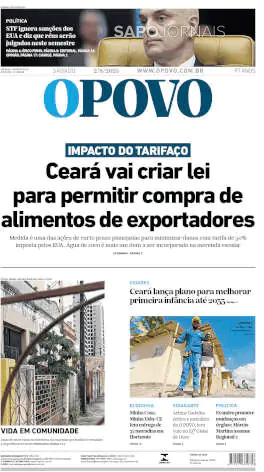 Capa jornal O Povo 2025-08-02