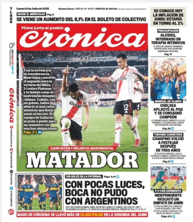 Capa jornal Crónica 2025-08-02