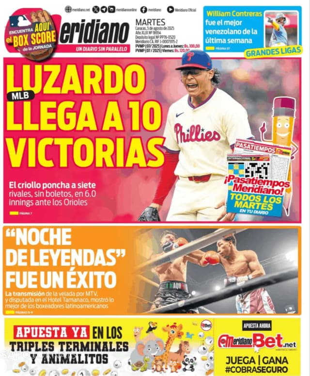 Capa jornal Meridiano 2025-08-05
