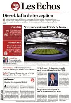Capa jornal Les Echos 2025-08-05