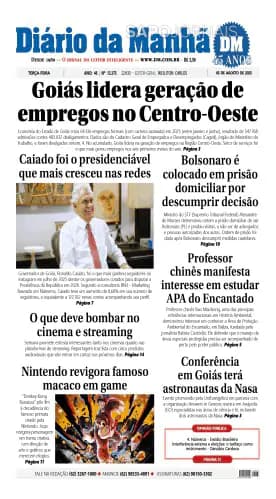 Capa jornal Diário da Manhã 2025-08-05