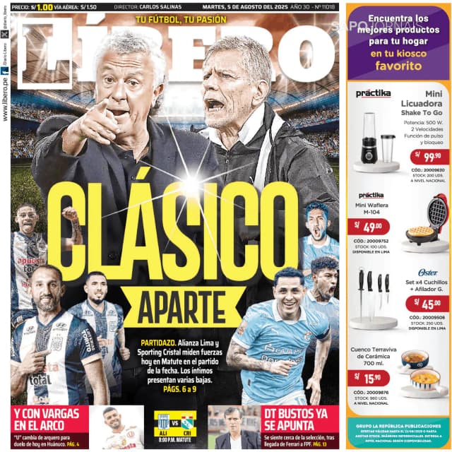 Capa jornal Líbero 2025-08-05