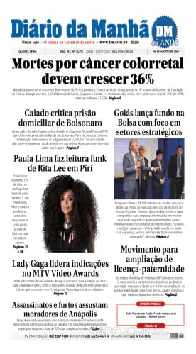 Capa jornal Diário da Manhã 2025-08-06