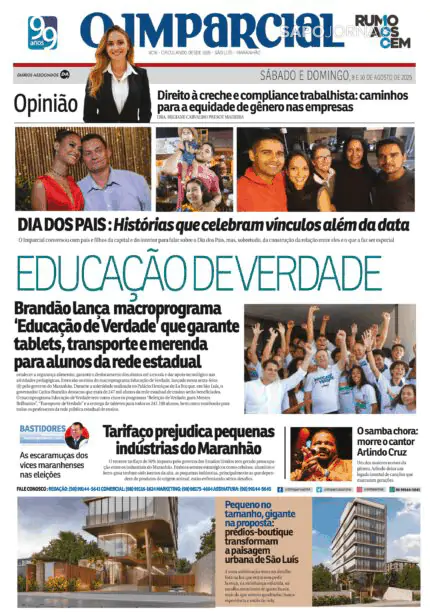 Capa jornal O Imparcial 2025-08-09